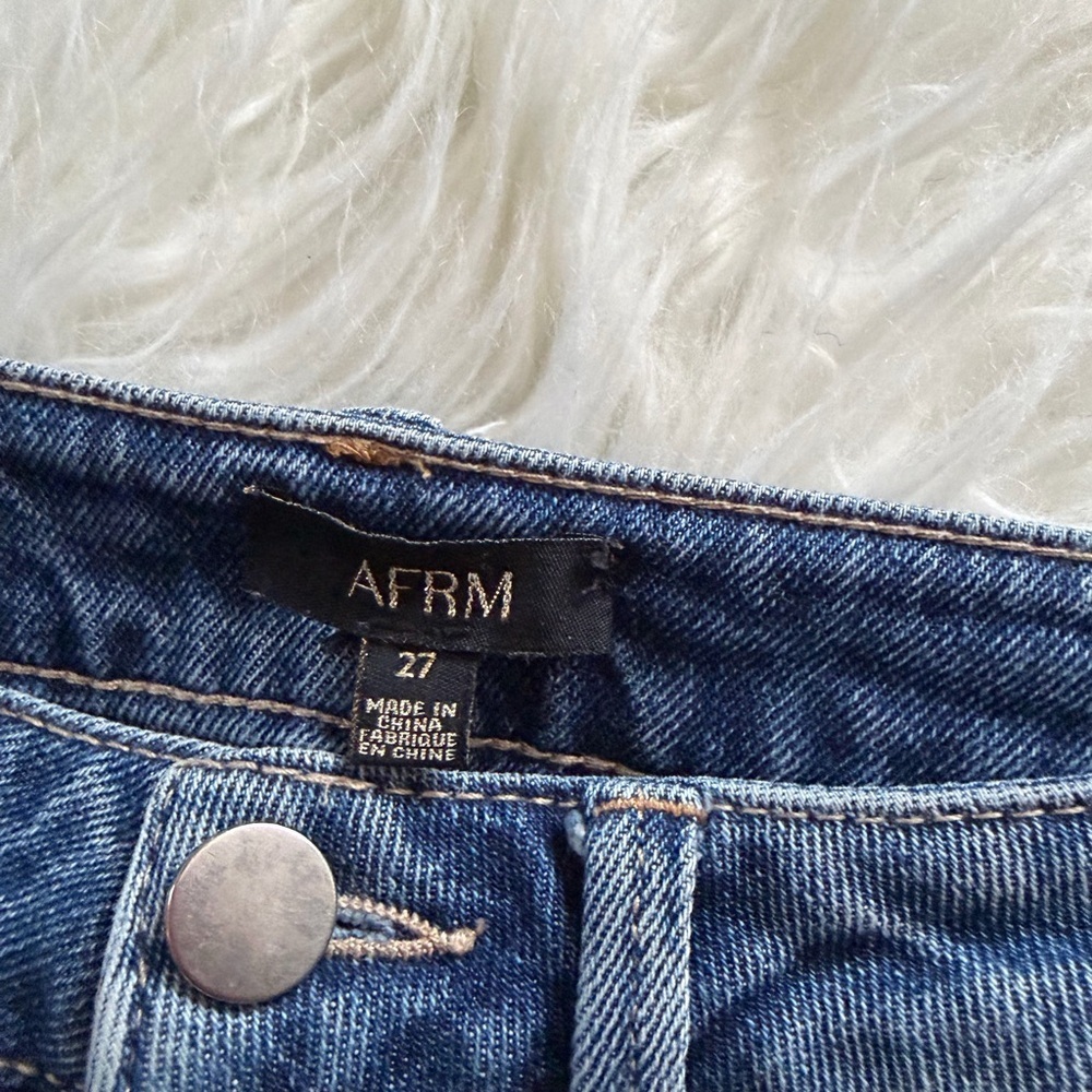 AFRM High Rise Distressed Flare Jeans - Picture 4 of 7